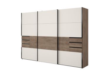 Ормар лизгачки 6L, 220x300, црна, Цвита Некст