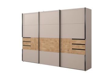 Ормар лизгачки 6L, 220x300, црна, Цвита Некст