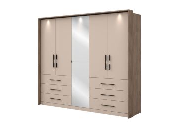 Ормар 224x305 со осветлување, 525 црна 1244, Cvita Next