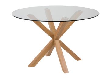 Маса кружна фи 119, дрво декор метал, Heaven