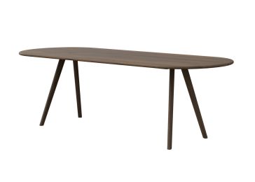 Стол со дрвено подножје, Ламер Овал