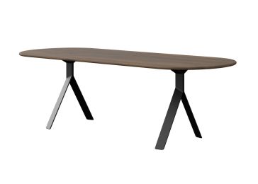Стол со метално подножје, Ламер Овал