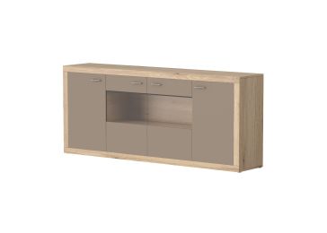 Комода 4 фиоки и 2 стаклени врати, Порта