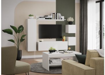 Регал за дневна соба, Рива бело C1