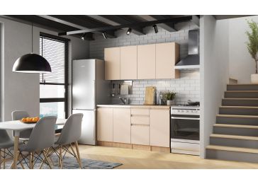 Блок кујна, Уна даб онтарио /капучино, 160 цм S3