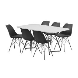 Трпезариски сет, маса Лиам и 6 столчиња Ерис