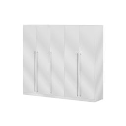 ормар 5-крилен, бел сјај 252x220, Цвита Некст